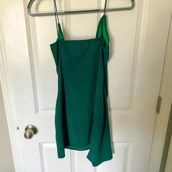 Emerald Green Mini Dress - Picture 3 of 4